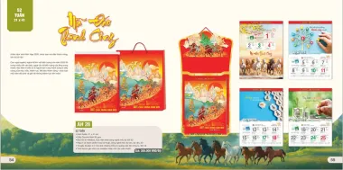 Lịch Treo Tường 52 Tuần Cao Cấp – Thiết Kế Mã Đáo Thành Công Sang Trọng