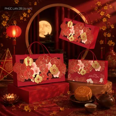 Hộp Bao Bì Trung Thu 2 Bánh - Hàng Sẵn Tại Xưởng