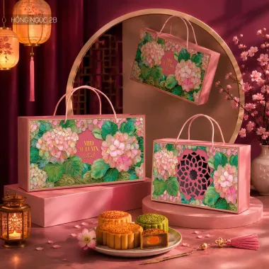 Hộp Bao Bì Trung Thu 2 Bánh - Hàng Sẵn Tại Xưởng