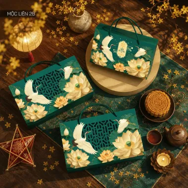Hộp Bao Bì Trung Thu 2 Bánh - Hàng Sẵn Tại Xưởng