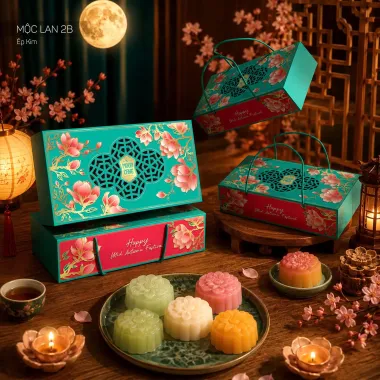 Hộp Bao Bì Trung Thu 2 Bánh - Hàng Sẵn Tại Xưởng