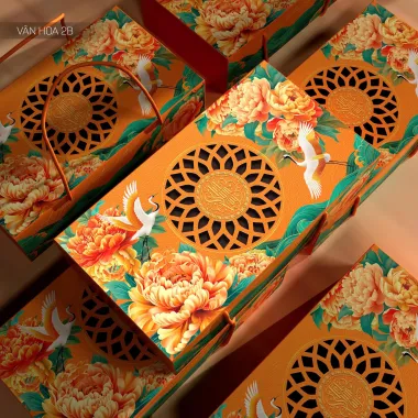 Hộp Bao Bì Trung Thu 2 Bánh - Hàng Sẵn Tại Xưởng