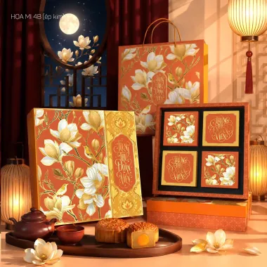 COMBO Túi Hộp Trung Thu 4 Bánh - Hàng Sẵn Tại Xưởng