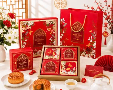 COMBO Túi Hộp Trung Thu 4 Bánh - Hàng Sẵn Tại Xưởng