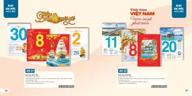 Các Mẫu Lịch Bloc Mới Năm 2027
