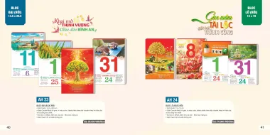 Các Mẫu Lịch Bloc Mới Năm 2027