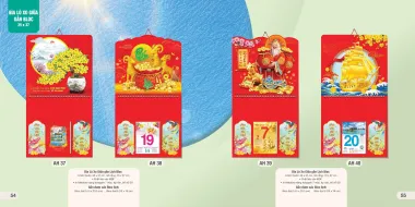 Lịch Bìa Bộ Số 12 Tháng Lò Xo Giữa  – Lịch Bìa Lò Xo Giữa Gắn Bloc