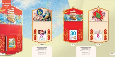 Lịch Bìa Bộ Số 12 Tháng Lò Xo Giữa  – Lịch Bìa Lò Xo Giữa Gắn Bloc