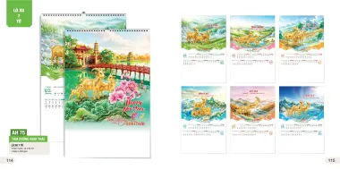 Lịch Treo Tường Lò Xo 7 tờ - Các Mẫu Lịch Năm 2027