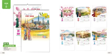 Lịch Treo Tường Lò Xo 7 tờ - Các Mẫu Lịch Năm 2027